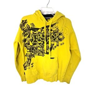Y2K Vintage Fox Racing Hoodie Size Medium Thrashed‎ Stains Grunge Streetwear